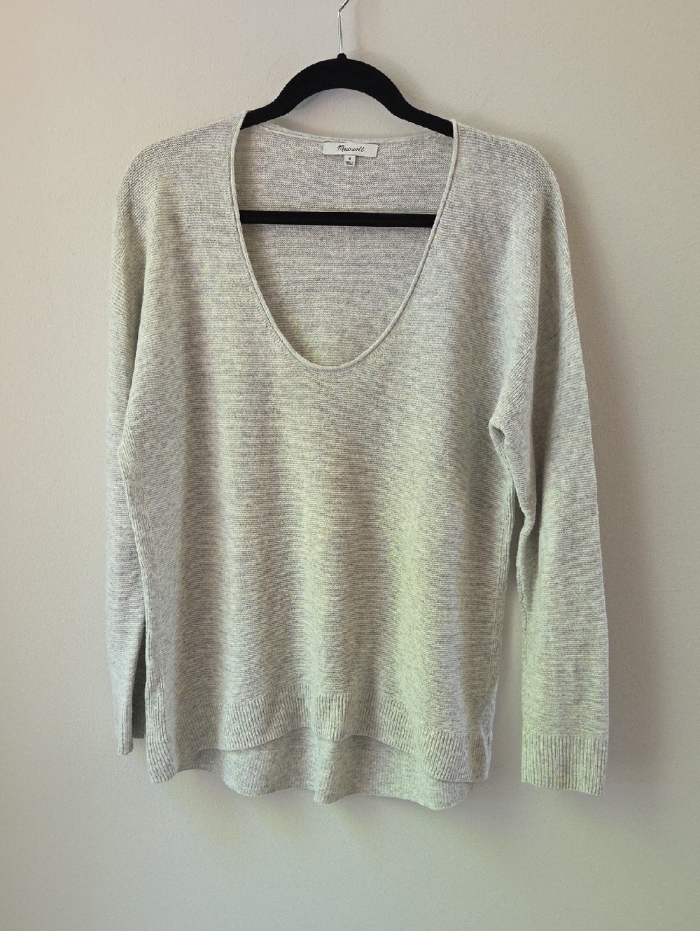 Madewell kimball pullover sweater Womens Medium Heathered Gray - Picture 2 of 8